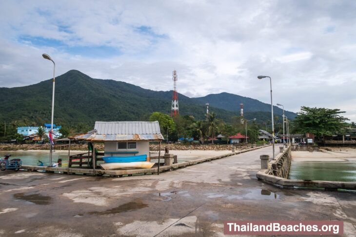 The pier at Chaloklam Beach is the heart of the entire beach.